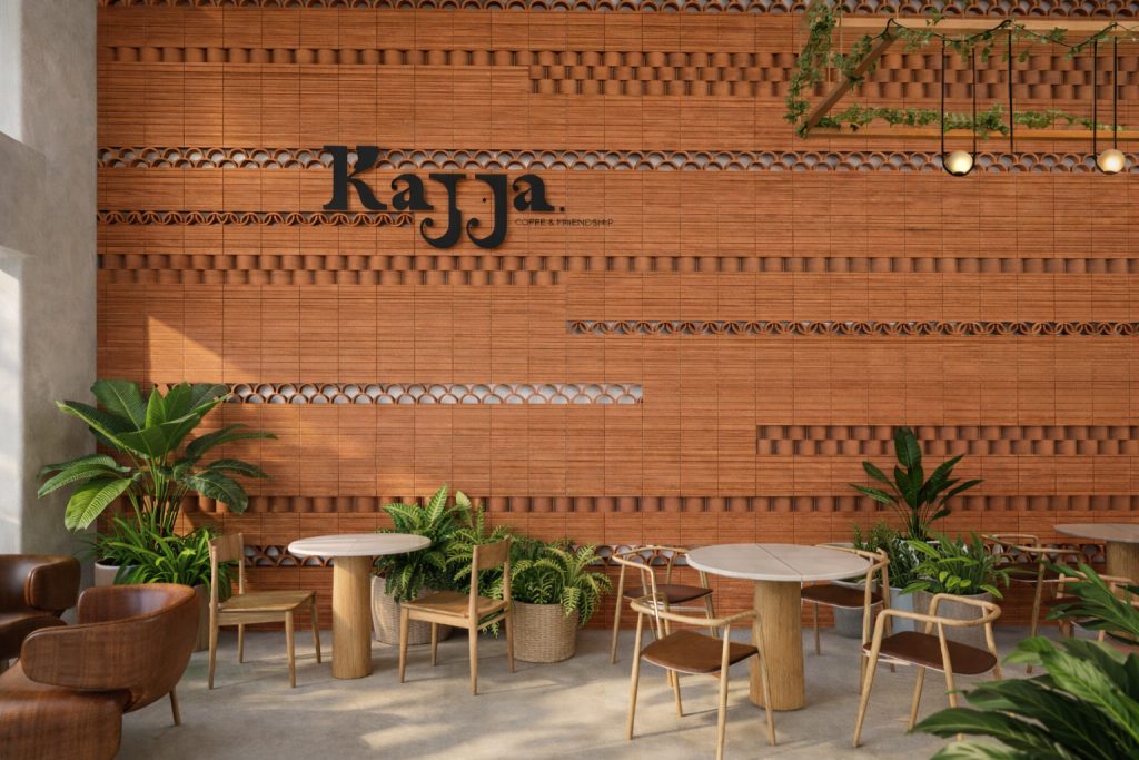 Modern cafe with wooden decor, Kajja Coffee, Kajja Kafe
